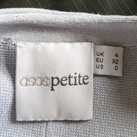 ASOS Petite Embellished Knit Cropped Top 0 Blue - Picture 7 of 9